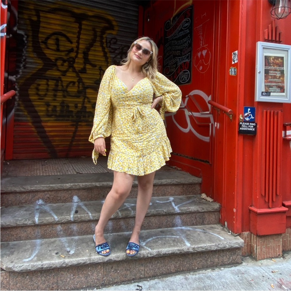 Yellow Floral Dress